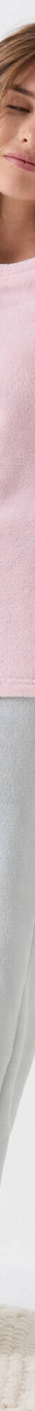 Pyjama pantalon polaire motif "pingouins" manches longues (rose / gris) Pyjama pantalon polaire motif "pingouins" manches longues (rose / gris)
